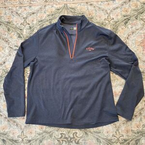 Callaway Pullover 1/4 Zip Mens L  Blue Long Sleeve Quarter Zip Golf